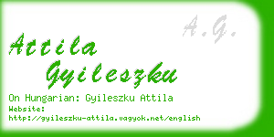 attila gyileszku business card